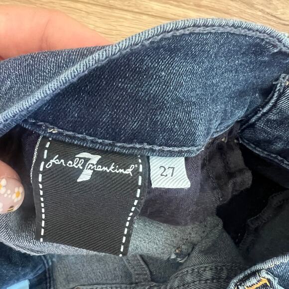 7 FOR ALL MANKIND Women's Bootcut Tailorless Jeans Size 27 In Medium Wash - Picture 9 of 14